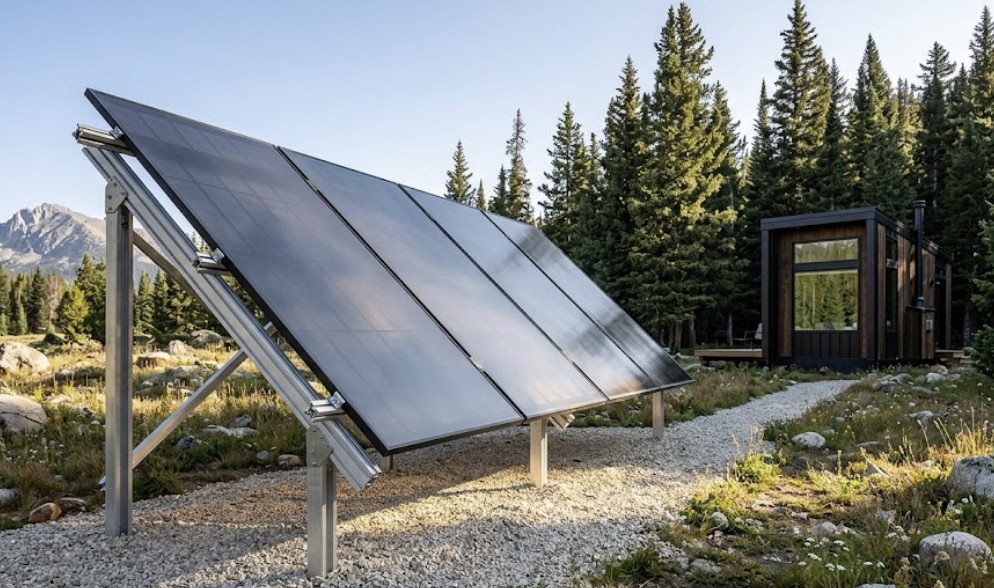 bifacial-solar-panel-ground-mount-micro-cabin