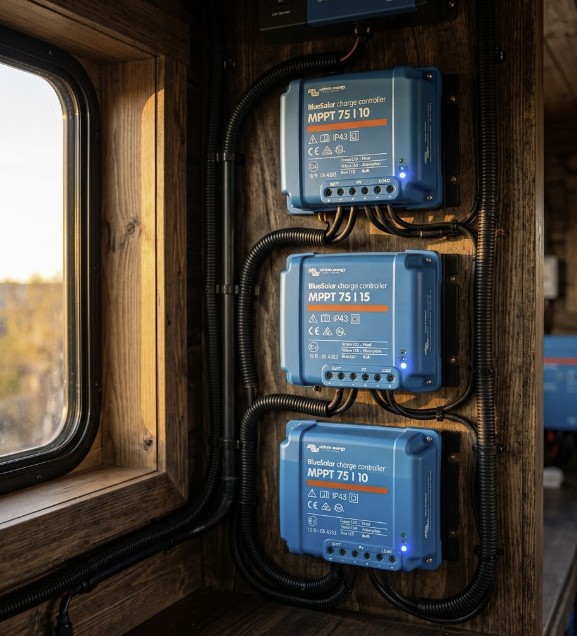 mppt-charge-controller-mounted-on-cabin-power-wall