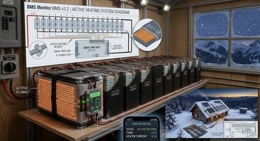 Engineer's guide to the Best Battery Heating Blanket for Cold Weather Solar. Analyze thermostatic control, power draw, and safety for LiFePO4 systems.